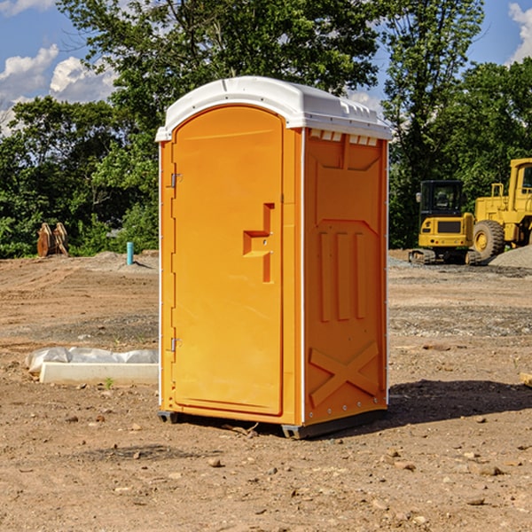 what is the cost difference between standard and deluxe portable restroom rentals in Platter